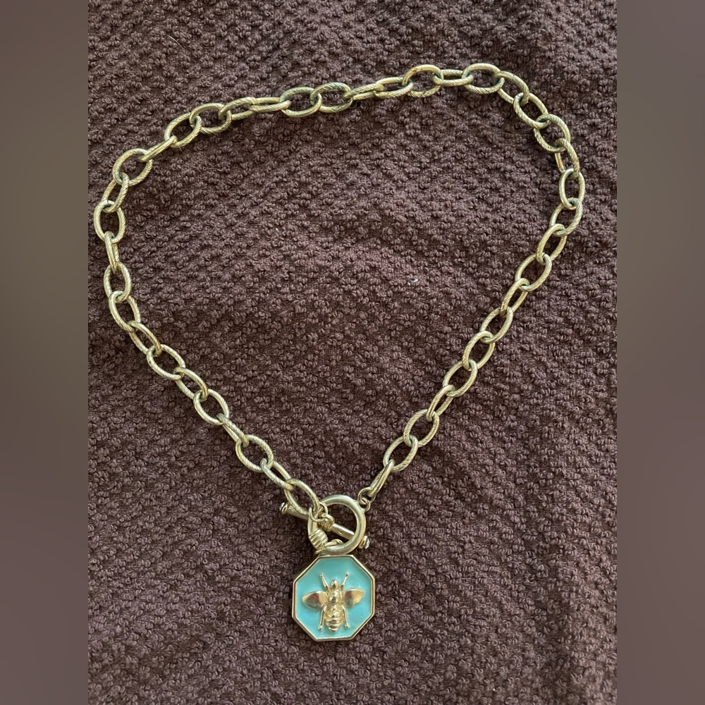 Vintage Fornash Gold Bee Pendant Necklace
